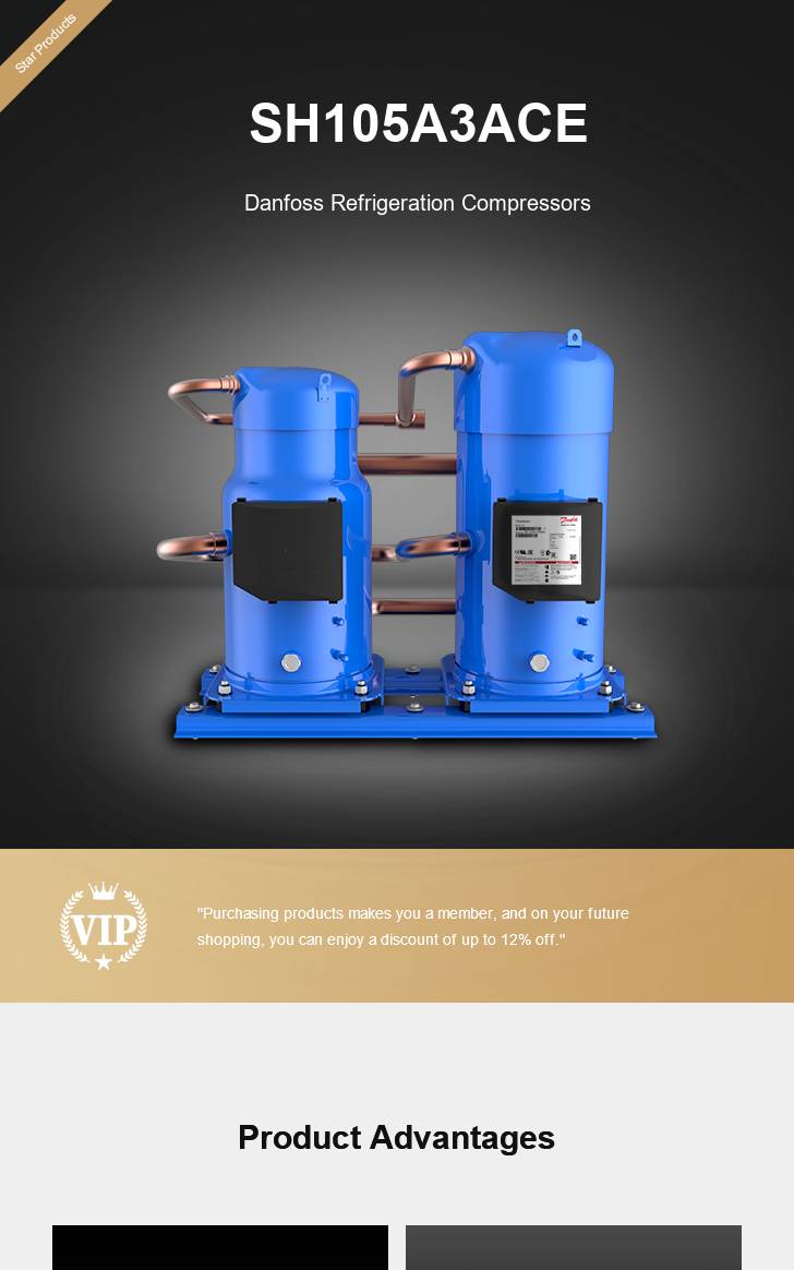 Danfoss Compressor SH105A3ACE, technical parameters pdf, structure diagram
